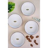 tabakevi Tabak Evi Kelebek Altın Yaldızlı Kase 10x3cm 150cc 4 Lü Çok Renkli