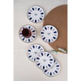 tabakevi Tabak Evi Porselen Acem Zade Lacivert Çay Tabağı 11,8cm 6 lı