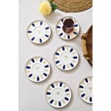 tabakevi Tabak Evi Porselen Acem Zade Lacivert Çay Tabağı 12,5cm 6 lı