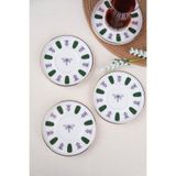tabakevi Tabak Evi Porselen Acem Zade Yeşil Çay Tabağı 11,8cm 4 lü