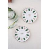 tabakevi Tabak Evi Porselen Acem Zade Yeşil Çay Tabağı 12,5cm 2 li
