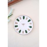 tabakevi Tabak Evi Porselen Acem Zade Yeşil Çay Tabağı 12,5cm Tekli