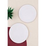 tabakevi Tabak Evi Porselen Chic Platin Yaldızlı Servis Tabağı 24,50cm 2 Li Çok Renkli