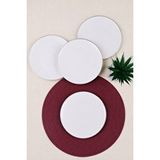 tabakevi Tabak Evi Porselen Chic Platin Yaldızlı Servis Tabağı 24,50cm 4 Lü Çok Renkli