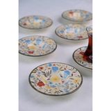 Tabakevi Tabak Evi Porselen Fiori Çay Tabağı Seti 12CM 6 Parça BNS6CTPRS1217 - Çok Renkli - Genel