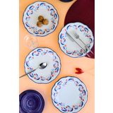 tabakevi Tabak Evi Porselen Tulip Fulya Pasta Takımı Rimli 21cm 4 Kişilik 4 Parça Fly4ptprs1157