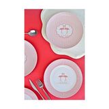 Tabakevi Tabak Evi Porselen Tuval Pasta Takımı 20CM 4 Kişilik 4 Parça TVL4PTPRS1158 - 1/100 Toz Ceviz