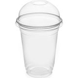 Tabakgroup 14 Oz Şeffaf Plastik Bardak 400 cc - Meyve Suyu, Smoothie, Meşrubat Bardağı, Soğuk Kahve, Bubble, Bubble Tea Bardağı, Mlkshake Bardağı - Dayanıklı ve Sızdırmaz Pet Bardak 400 ml - 100 Adet Kapaklı