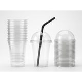 Tabakgroup 14 Oz Şeffaf Plastik Bardak 400 cc - Meyve Suyu, Smoothie, Meşrubat Bardağı, Soğuk Kahve, Bubble, Bubble Tea Bardağı, Mlkshake Bardağı - Dayanıklı ve Sızdırmaz Pet Bardak 400 ml - 25 Ad. Pipet+Kapak+Bardak