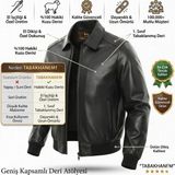 Tabakhanem Erkek Siyah %100 Hakiki Kuzu Derisi Mont - 1. Sınıf El Işçiliği Premium Deri Ceket - XL