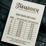 Tabakhanem Erkek Siyah Hakiki Deri Şişme Mont | Dik Yaka Kapitone Ceket