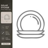 Tabaklar Mat Gri Dekoratif Folyo Sticker 14X14 Cm