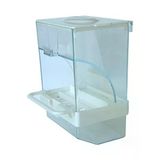 Taban Hazneli Akıllı Kuş Yemliği, Beyaz Renk, 14,5 Cm