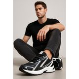 Taban Kalın Beyaz Düz Siyah Bez Sneaker Ayakkabı Kadın Spor Erkek Spor Bez Ayakkabı - 41