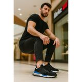 Taban Kalın Beyaz Düz Siyah Bez Sneaker Ayakkabı Kadın Spor Erkek Spor Bez Ayakkabı - 42