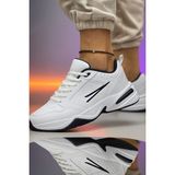 Taban Kalın Düz Beyaz Sneaker Ayakkabı Kadın Spor Erkek Spor Bez Ayakkabı - 44