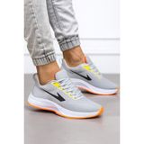 Taban Kalın Düz Gri Sneaker Ayakkabı Kadın Spor Erkek Spor Bez Ayakkabı - 44