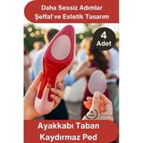 #Tabanbandı Ayakkabı Taban Kaydırmaz Ped 4 Adet Şeffaf Yapışkanlı Topuklu Stiletto Babet Kösele Sert Düz Taban Kayma Önl
