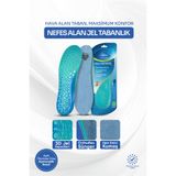 TABANEX Chilly Perforated Jel Tabanlık – 3D Jel Kapsüllü, Hava Alır, Terletmez, Serin Tutar