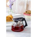 Tabanlı Borosilikat Cam Çaydanlık 500 ml Üst Demlik 1800 ml Alt Demlik - Çok Renkli