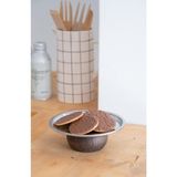 Tabanlı Metal 18 cm Yuvarlak Servis Sunum Tabak Dekoratif Stand - Çok Renkli