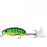 Tabaş Batan Sahte Balık 1 Adet Yemleri 6cm 10G Minnow Wobblers 8 # Plastik Sert Yapay Yem Tüy Kanca ile Sazan Bas Crankbaits 6 Farklı Renk