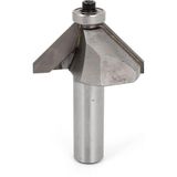Tabaş Düz Matkap Deliği 45 Derece Gümüş Tonlu Metal Pah Freze Ucu 12 mm Ahşap Kesme