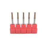 Tabaş HRC55 Karbür Uç Freze Kesici Alaşım Kaplama Kesme 5X5DX50L-4F HRC55 Cnc Işleme 5X50X4T