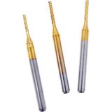 Tabaş Huhao 1 Adet 3.175MM Shank Freze Kesicisi Arac Mikroı Cnc Gravür Yönlendirici Bit Karbür End Mill Yönlendirici Bit Ahşap Mdf 3.175X1.5X1