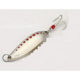 Tabaş Kaşık Yem 1 Adet Tüy Kanca / 3 Lü Kanca ile Uzun Döküm Kaşık Yem, 20G/6CM Tatlısu Balıkçılığı Için Bionik Sert Yem, Balıkçılık Takımı Gold/silver - SİLVER/KANCA