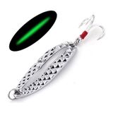 Tabaş Metal Işık Spinner Kaşık Balıkçılık Lures 15G/60MM Gece Mücadele Payetler Yem Gürültü Madeni Pul Tüy ile Tiz Kanca Pesca Maket Balıklar Suni Yemler