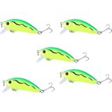 Tabaş Sahte Yem Lures Turna Levrek Alabalık Rapala Lüferailesi Jig Yem Zoka Balıkçılık Lures Minnow 50MM 4g Toplu Sistemi Yapay Plastik Sert Bas Alabalık Popper Cazibesi Balıkçılık Için 5 Adet