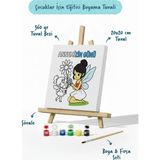 Tabdiko Annemizin Günü Temalı Boyama Tuvali Şövaleli Boya ve Fırça Seti 20X20 cm - Standart - Çok Renkli