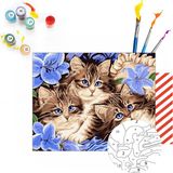 Tabdiko Boncuk Kediler Sayılarla Boyama Seti 40 x 50 cm Renkli ve Eğlenceli Sanat Deneyimi