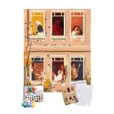 Tabdiko Sayılarla Boyama Seti 40 x 50 cm Tuval Şasesine Gerili Cam Kenarı