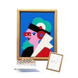 Tabdiko Sayılarla Minimalist Ahşap Çerçeveli Tablo Setleri 21 x 27 cm Tuval Şasesine Gerili İç İçe Renk
