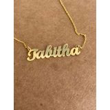 Tabitha Yazılı 925 Ayar Sarı Gümüş Kolye 2,70 Gram