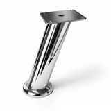 Tablalı Dereceli Ayarlanabilir (15 Cm) Krom Metal Baza Tv Ünitesi Koltuk Mobilya Ayağı (+2Cm)