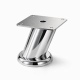 Tablalı Dereceli Ayarlanabilir (6 Cm) Krom Metal Baza Tv Ünitesi Koltuk Mobilya Ayağı (+2Cm)