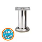 Tablalı Krom Metal 8 Cm Gümüş Mobilya Ayağı Modern Koltuk Kanepe Dayanıklı Tv Ünite Ayağı Ayakları