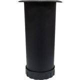 Tablalı Metal Dolap Masa Koltuk Kanepe Ayağı Çap: 60 Mm 15 Cm Texture Siyah