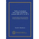 Tables of calculated hour-angles and altitude azimuth table 30° N. to 30° S