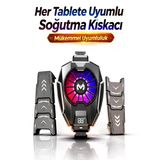 Tablet Soğutucu Fan 7500Rpm Sessiz Rgb Lcd Göstergeli Oyun Soğutucu 2.2-12.9