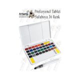 Tablet Sulu Boya 36 Renk Plastik Kutu 1 Paket Monalisa 36 Lı Taş Sulu Boya Tablet Suluboya Resim Hobi Sanat Çok Renkli