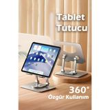 Tablet Tutucu, Dönebilen Tablet Standı, Metal Tablet Tutucu, Katlanabilir Metal Tablet Tutucu, Telefon Tutucu Stant, 4.7-12 Inç
