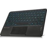 Tablet ve Telefonlar Için Rgb Işık Şarjlı Touchpadli Türkçe Bluetooth Klavye 24 cm - AL2897