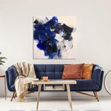 Tablo Life Fall In Flower - Yağlı Boya Dokulu Tablo 50X50 Siyah Çerçeveli