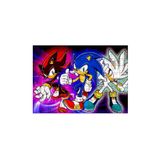 Tablo Mega Ahşap Mdf Puzzle Yapboz Sonic 120 Parça 25*35 Cm