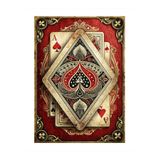 tablo mega İskambil Kağıtları Model Ahşap Tablo, 50cm x 70cm