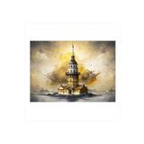 tablo mega İstanbul Kız Kulesi Tasarım MDF Tablo, 25cm x 35cm